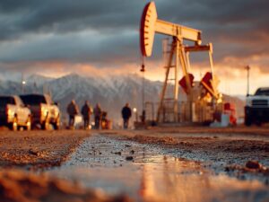 Oil squeaks out a modest gain in a turbulent week